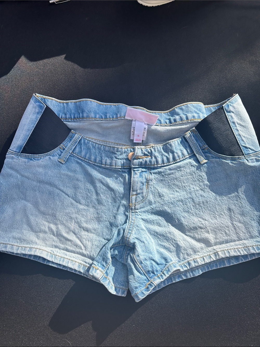 Isabel Maternity by Ingrid & Isabel Light Blue Denim Maternity Shorts